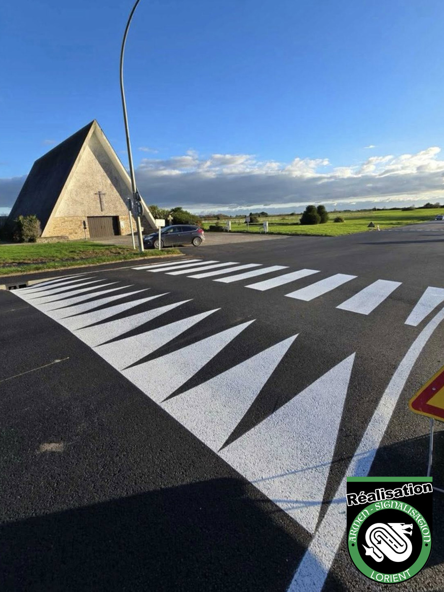 Signalisation routière marquages au sol en Mayenne - Armen-Signalisation Vaiges project-slider-image